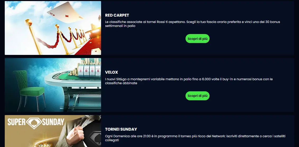 Sezione tavoli Casino Mania con roulette europea a singolo zero, blackjack con side bet 21+3 e Perfect Pairs, baccarat, sic bo e pool jackpot progressivi su RNG certificato ADM